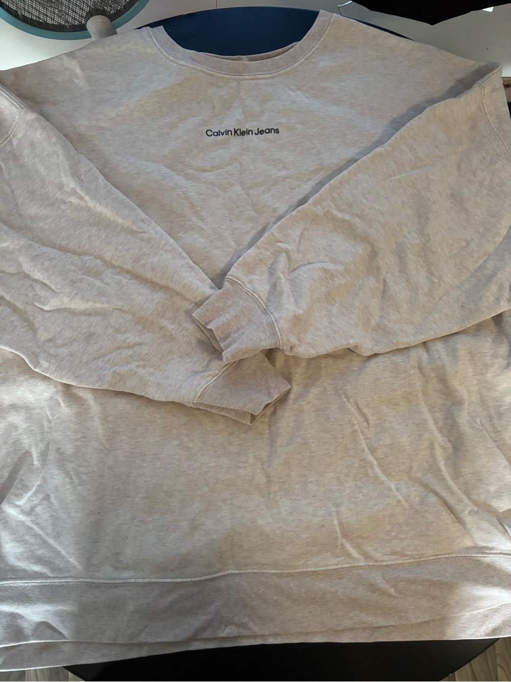 Calvin Klein Jeans Heather Gray Logo Crew Sweatshirt